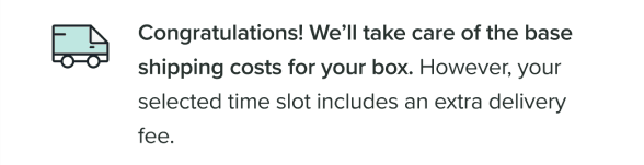 free shipping + surcharge