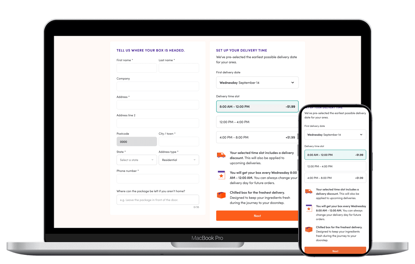 Delivery Pricing feature screenshot