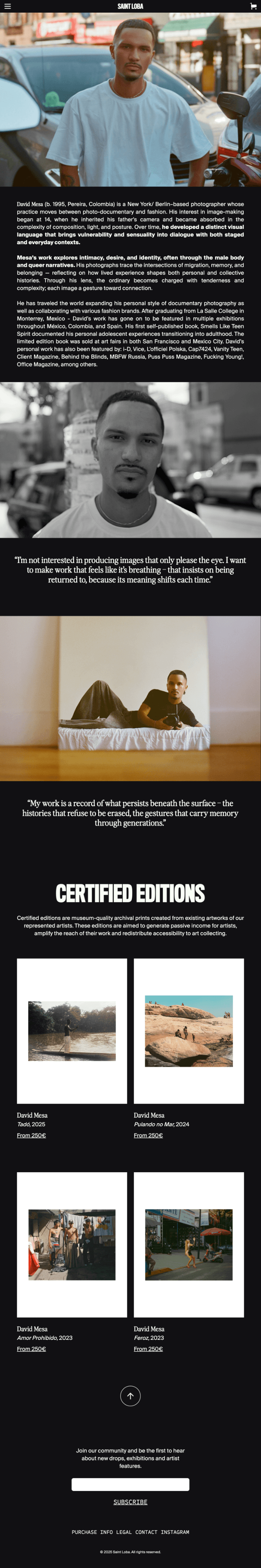 Saint Loba David Mesa — tablet