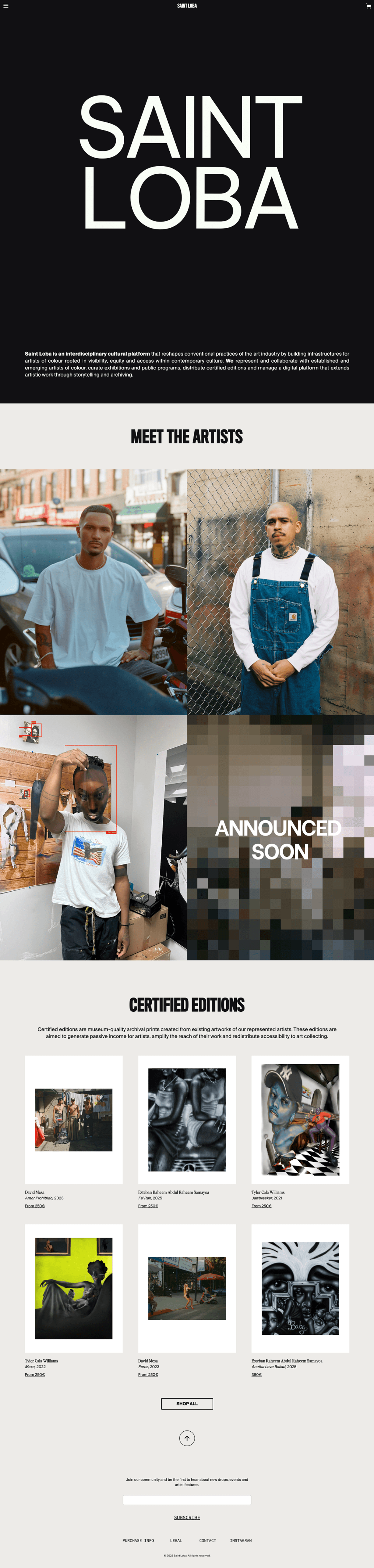 Saint Loba homepage